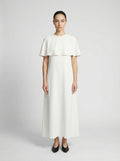 CAPELET DRESS /ORGANIC SILK CREPE DE CHINE/CREME