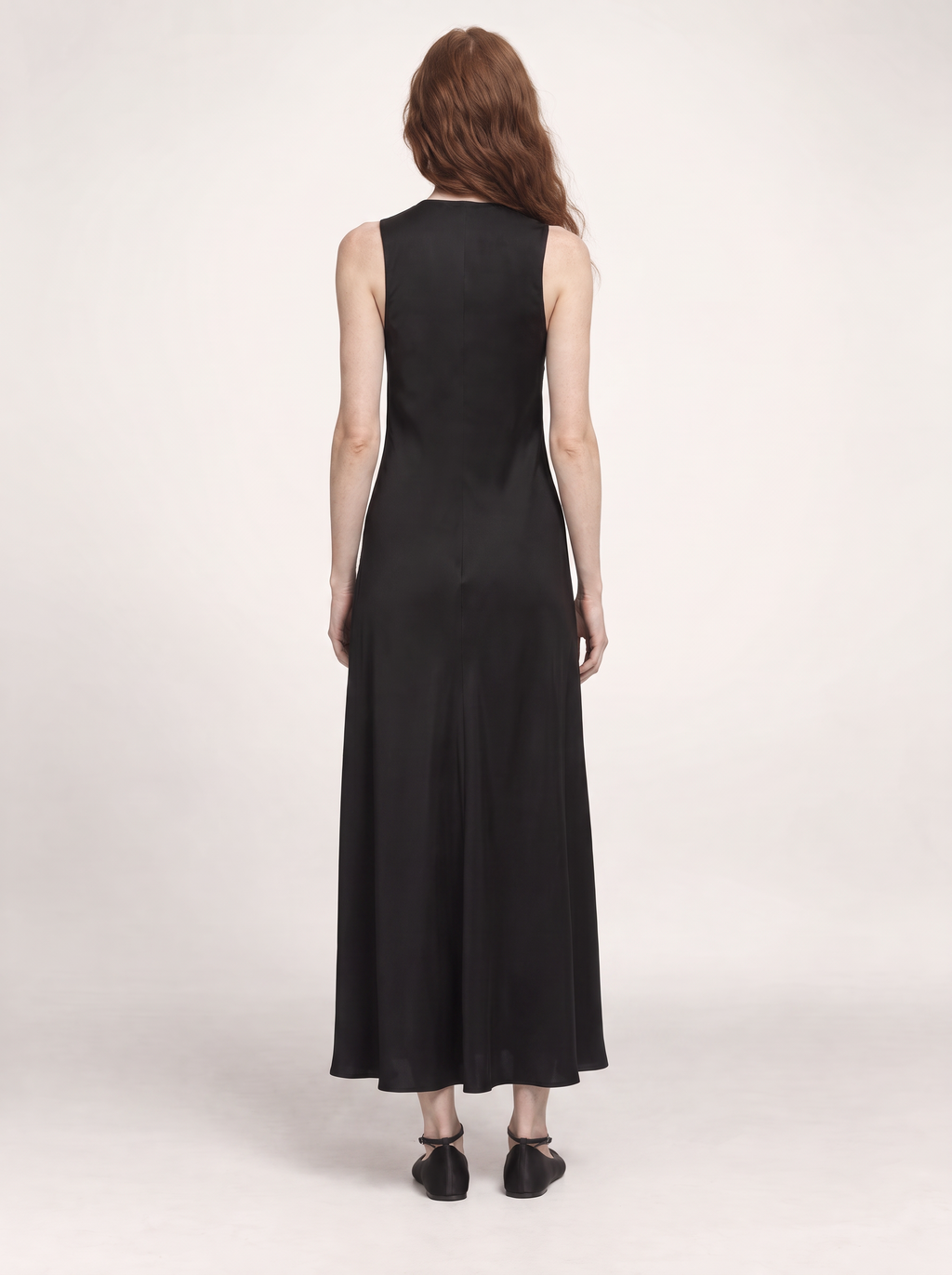 THE CHERBOURG DRESS /ORGANIC SILK CREPE DE CHINE/ BLACK