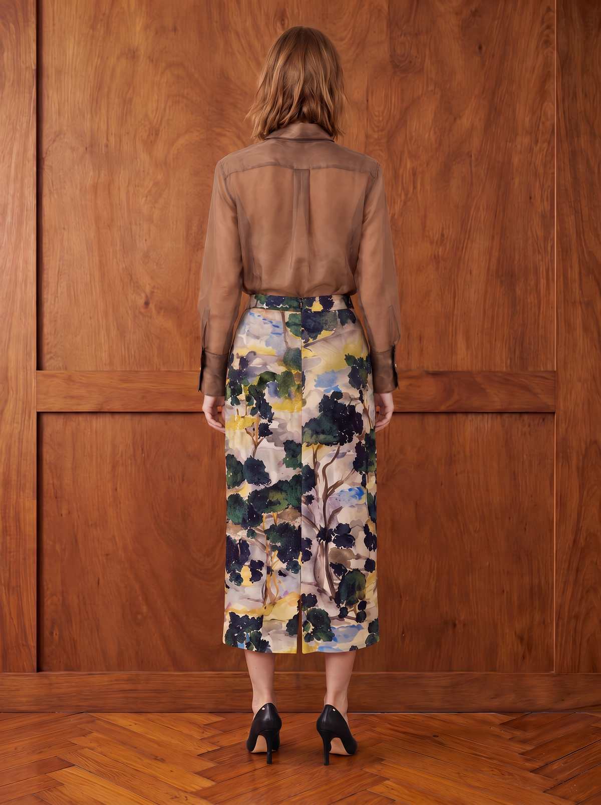 TUXIDO SHIRT / ORGANIC SILK ORGANZA / MINK