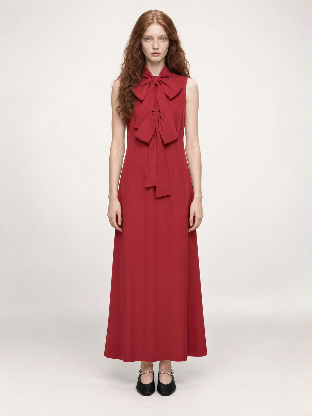 THE CHERBOURG DRESS /ORGANIC SILK CREPE DE CHINE/ BOURDAUX