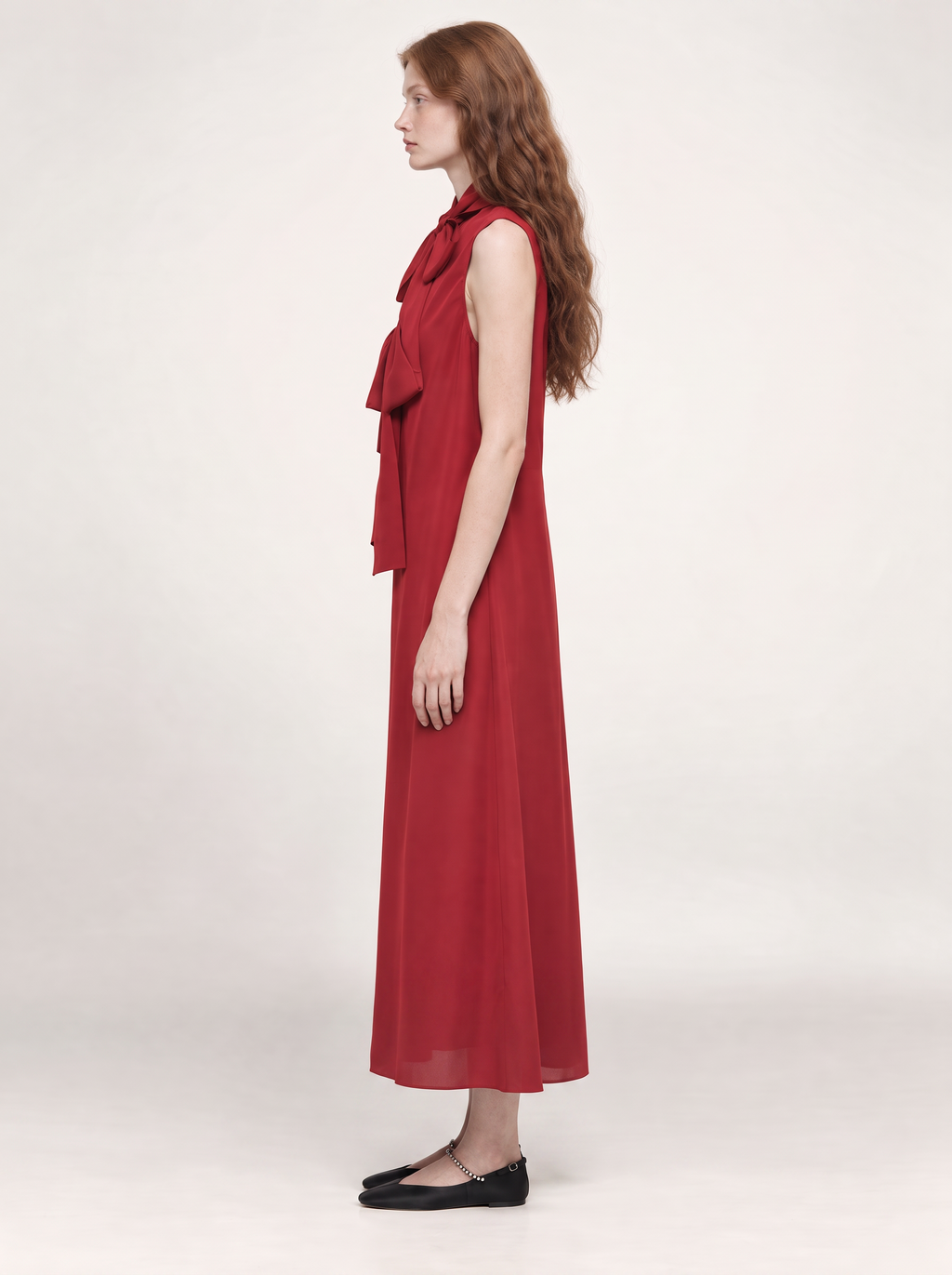 THE CHERBOURG DRESS /ORGANIC SILK CREPE DE CHINE/ BOURDAUX