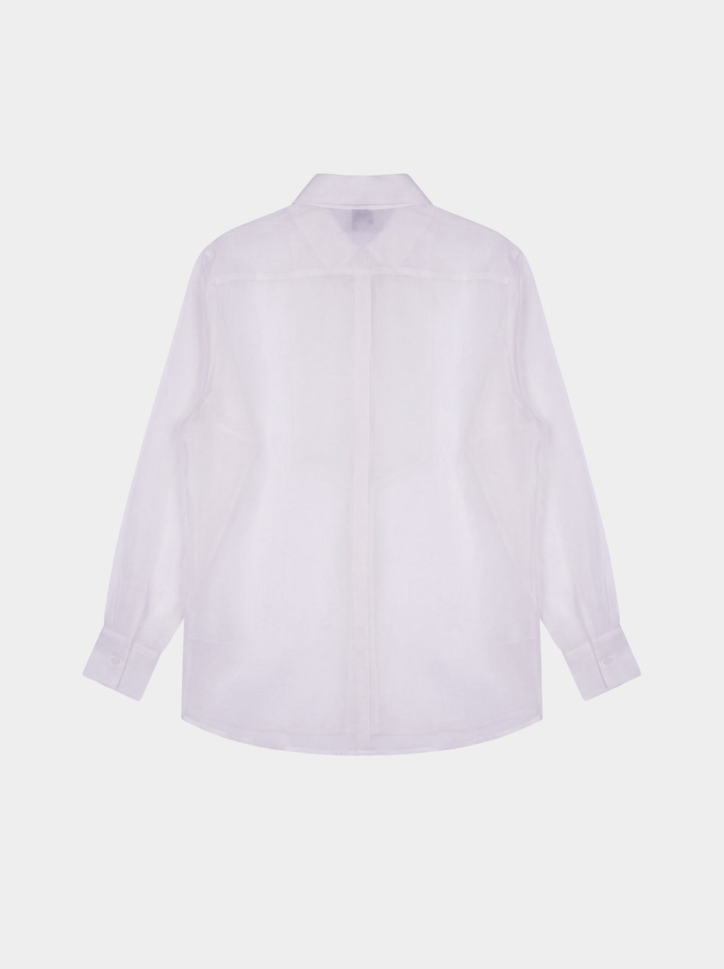  light purple  translucent organza blouse and back view