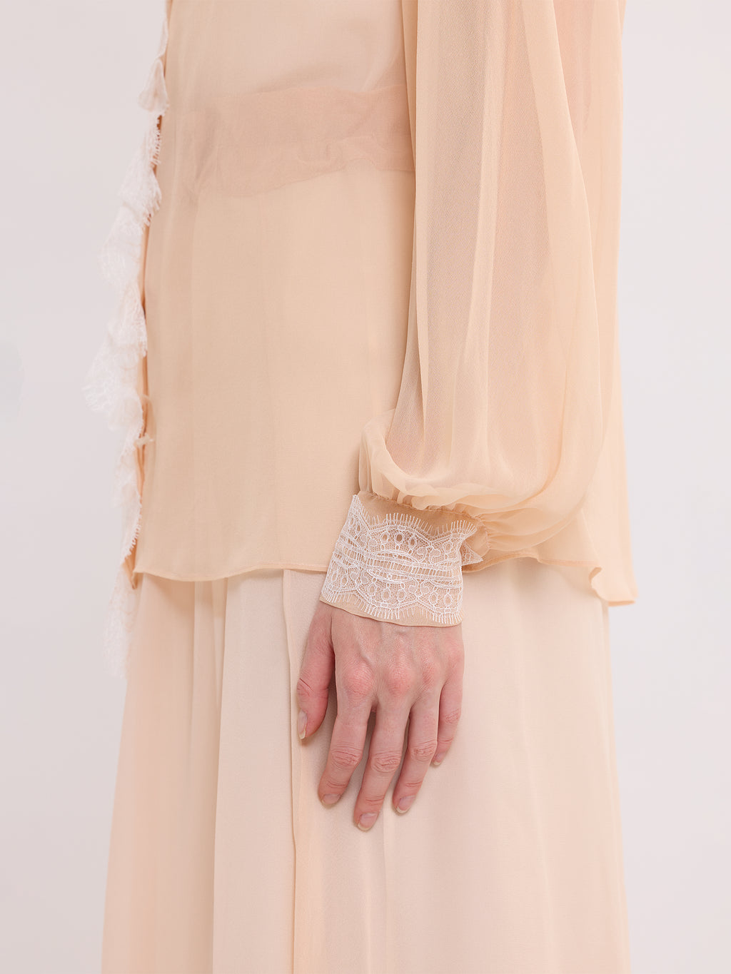 LIBERTY TOP / ITALIAN ORGANIC CHIFFON  / BLUSH