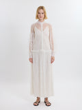 LIBERTY LACE DRESS /FRENCH CHANTILLY LACE / GREIGE
