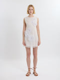 VICTORIA FAN MINI DRESS / ORGANIC SILK ORGANZA/GREIGE