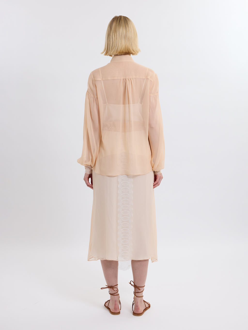 LIBERTY TOP / ITALIAN ORGANIC CHIFFON  / BLUSH