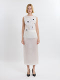 VICTORIA FAN TOP / ORGANIC SILK ORGANZA / GREIGE / LIMITED EDITION