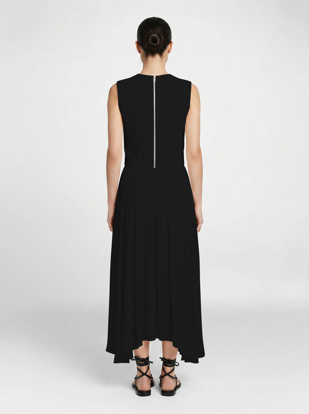 BODICE TOP / ORGANIC SUMMER WOOL/ BLACK