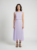 Pleated_silk_skirt_with_silk_chemise_top_ on model front view
