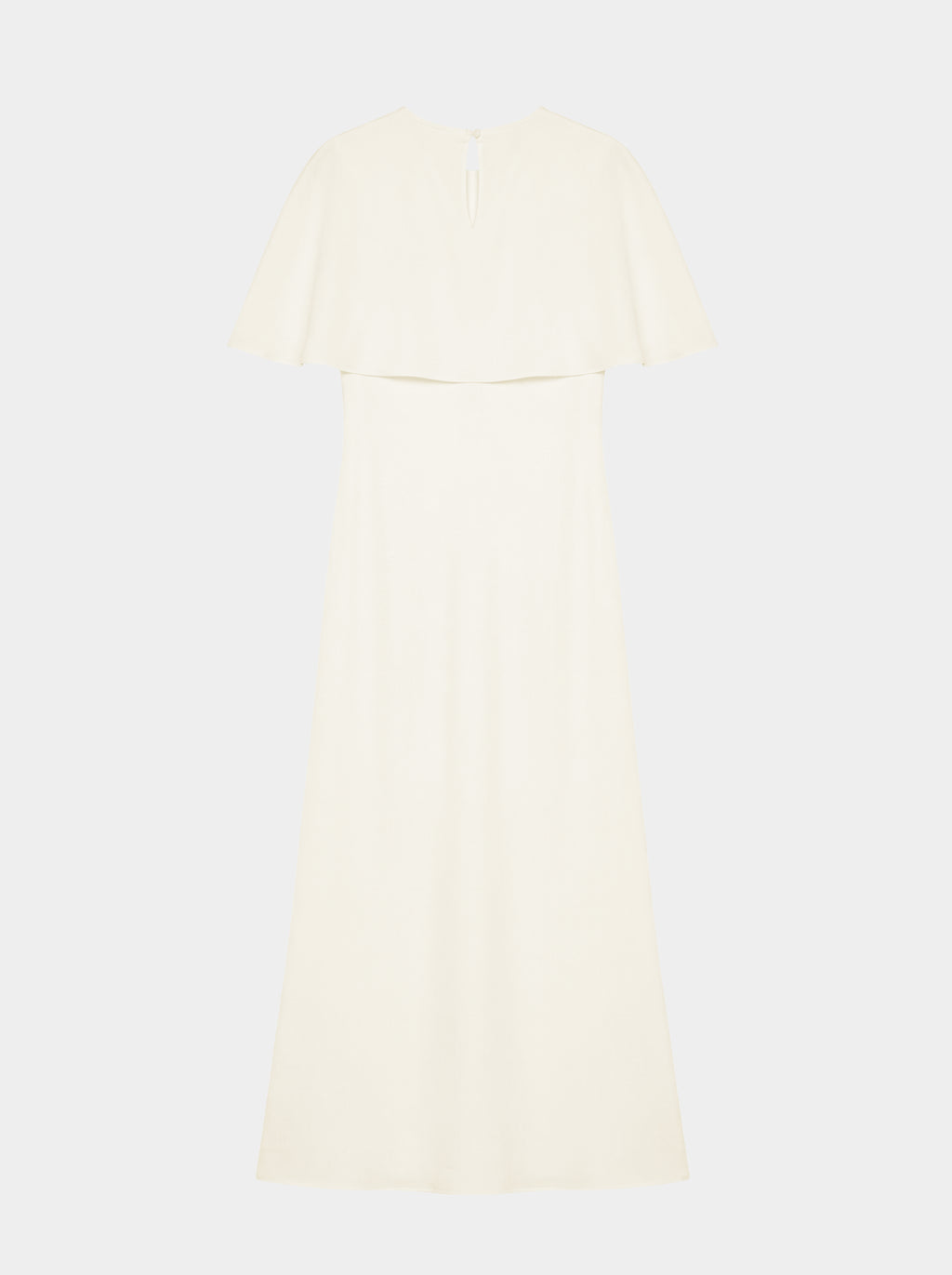 CAPELET DRESS /ORGANIC SILK CREPE DE CHINE/CREME