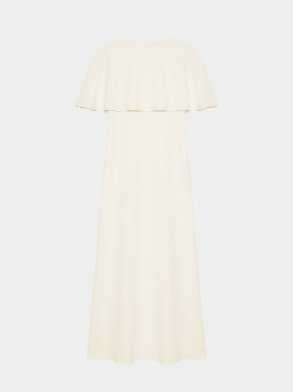 CAPELET DRESS /ORGANIC SILK CREPE DE CHINE/CREME