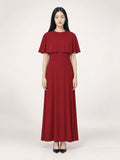 CAPELET DRESS /ORGANIC SILK CREPE DE CHINE/ BOURDAUX