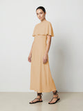 CAPELET DRESS / ORGANIC SILK CREPE DE CHINE/ BLUSH