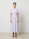 CAPELET DRESS /ORGANIC SILK CREPE DE CHINE/LILAC