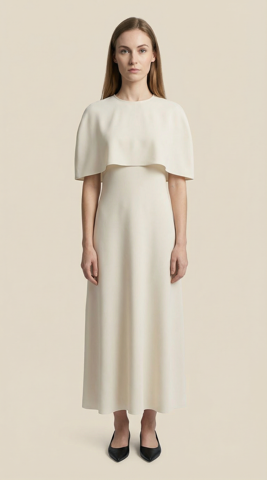 Caped Chemise Dress