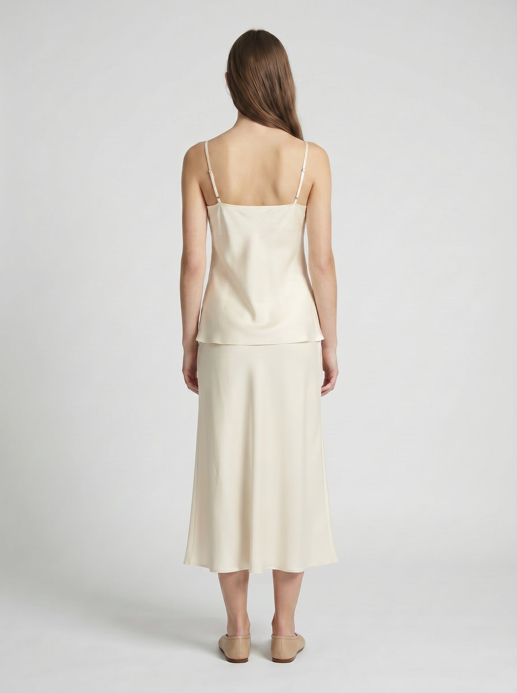 CAMISOLE / ORGANIC SILK CREPE DE CHINE / CREME