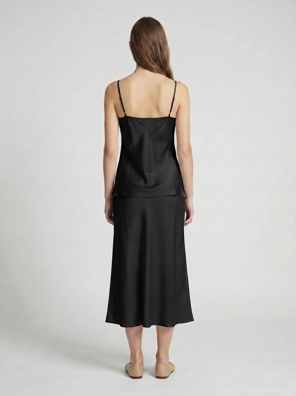 CAMISOLE / ORGANIC SILK CREPE DE CHINE / BLACK