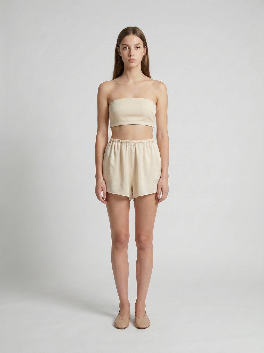 SHORTS / ORGANIC SILK CREPE DE CHINE / CREME