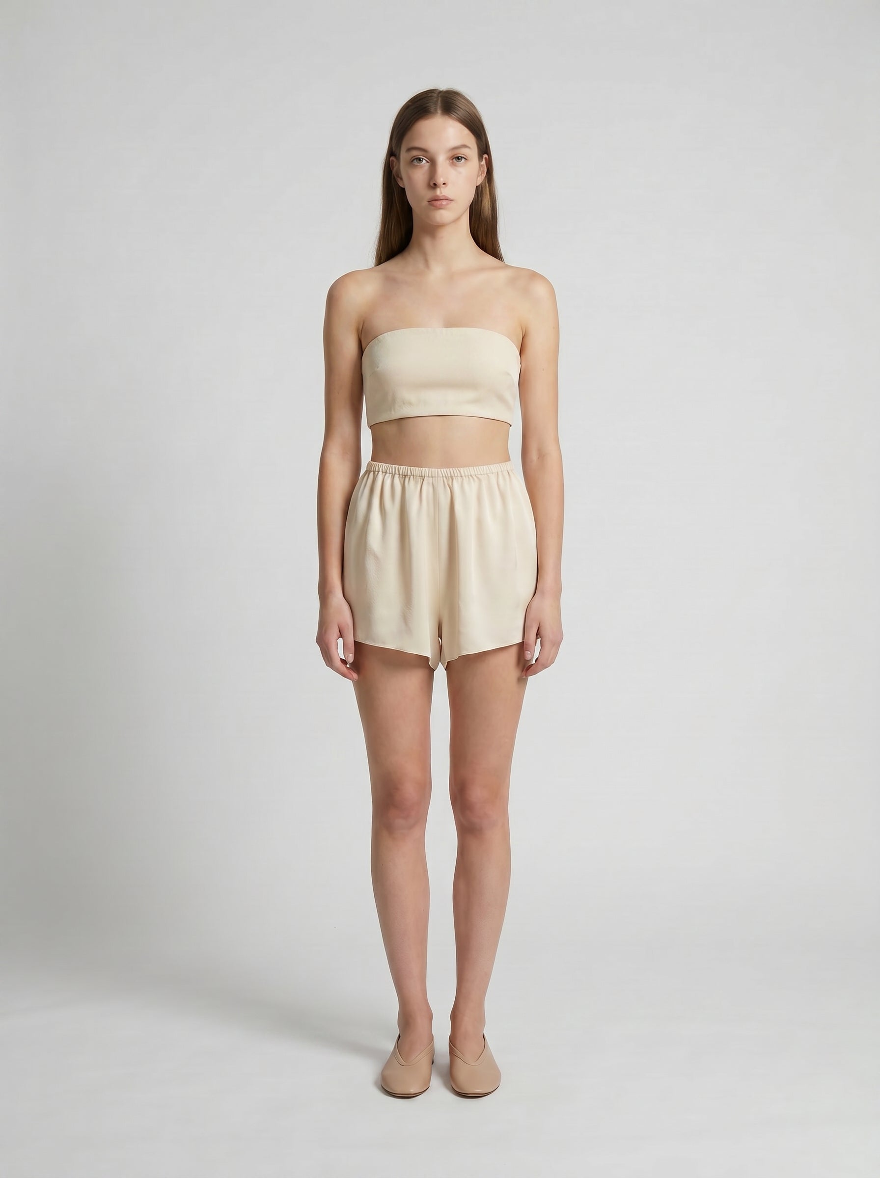 SHORTS / ORGANIC SILK CREPE DE CHINE / CREME