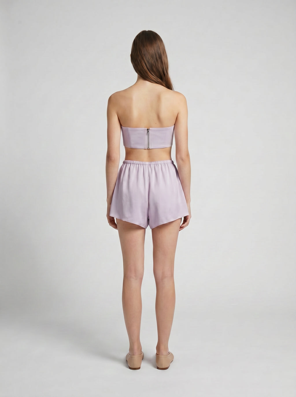 SHORTS / ORGANIC SILK CREPE DE CHINE / LILAC