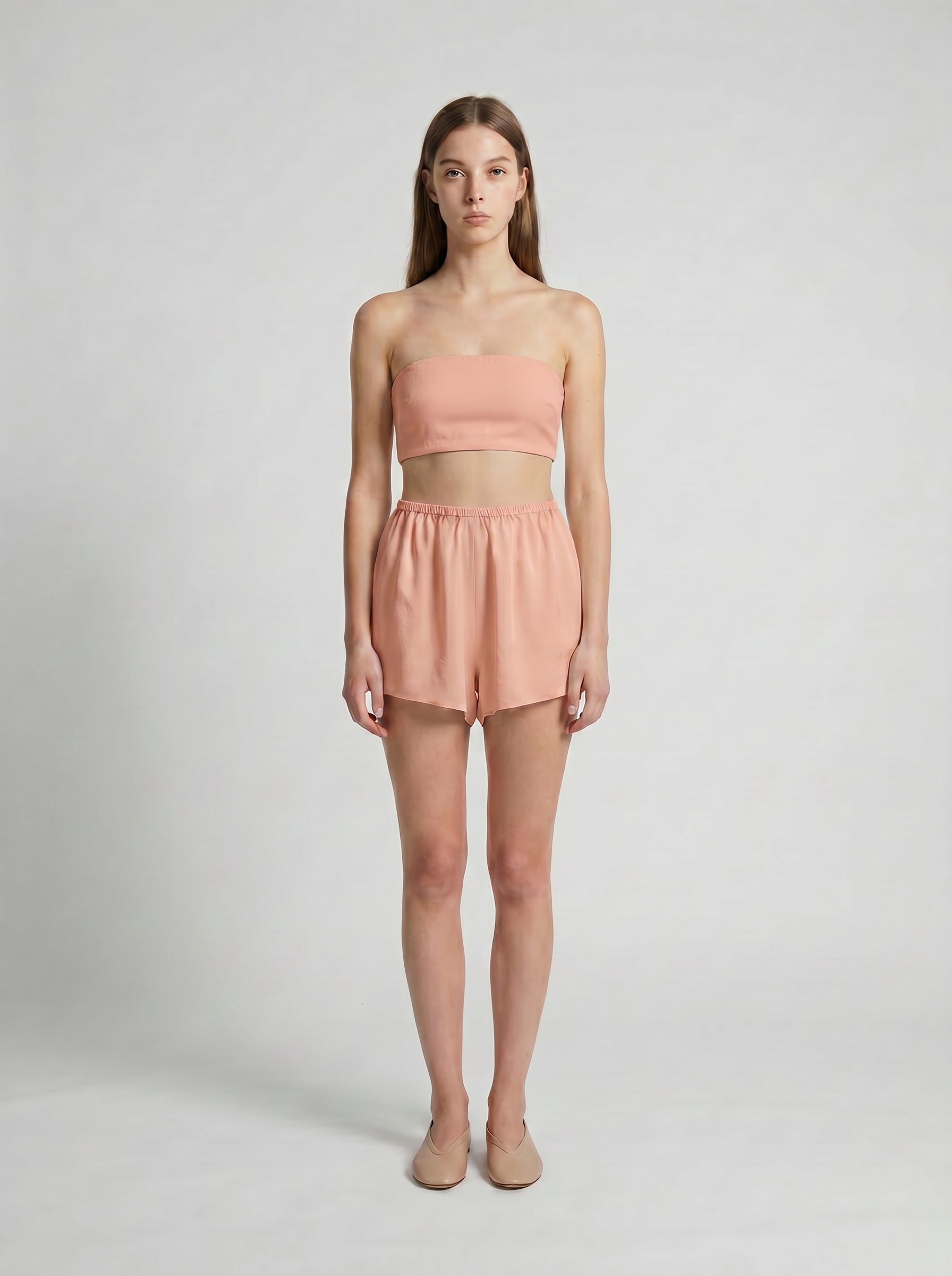 SHORTS / ORGANIC SILK CREPE DE CHINE / BLUSH