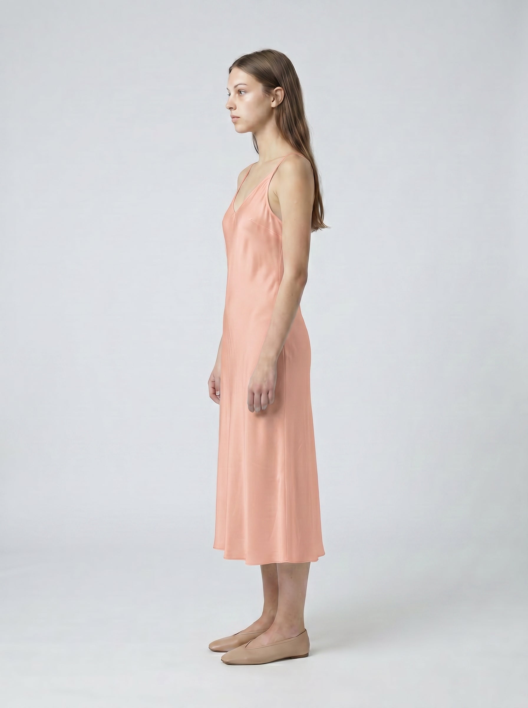 MIDI SLIP / ORGANIC SILK CREPE DE CHINE/ BLUSH