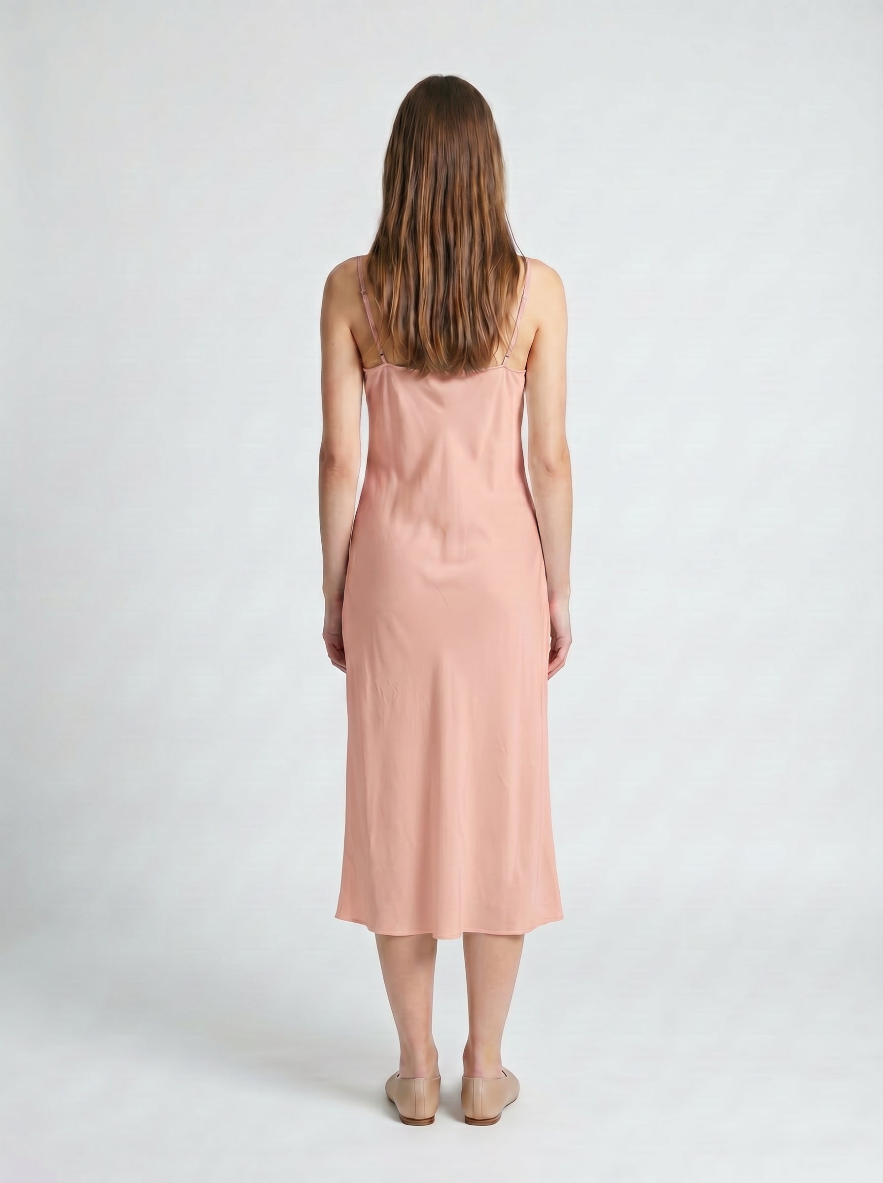 MIDI SLIP / ORGANIC SILK CREPE DE CHINE/ BLUSH