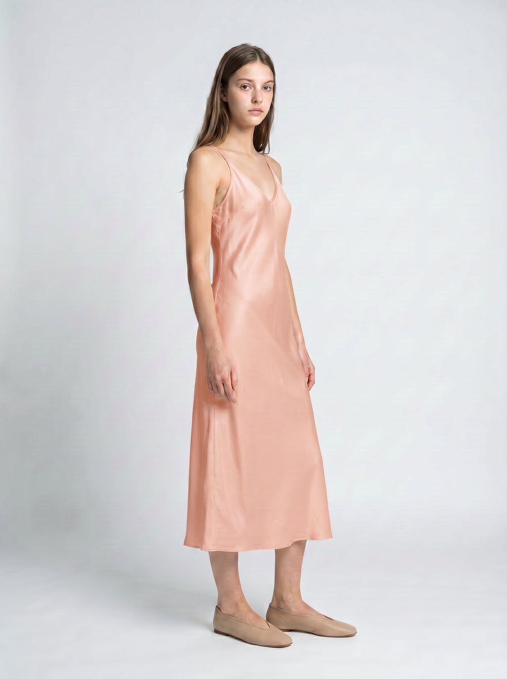 MIDI SLIP / ORGANIC SILK CREPE DE CHINE/ BLUSH