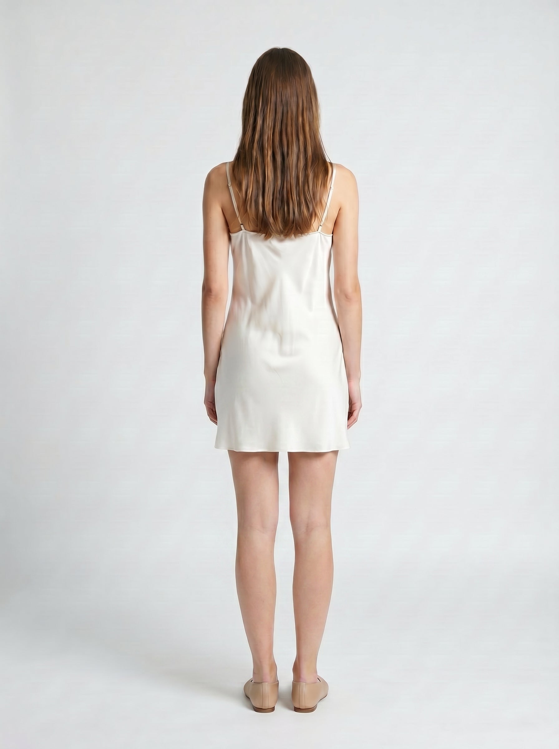 MINI SLIP / ORGANIC SILK CREPE DE CHINE / CREME