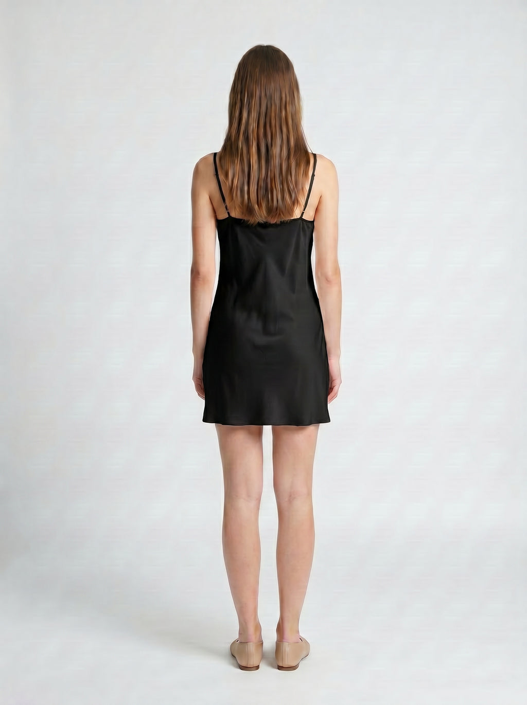 MINI SLIP / ORGANIC SILK CREPE DE CHINE/ BLACK