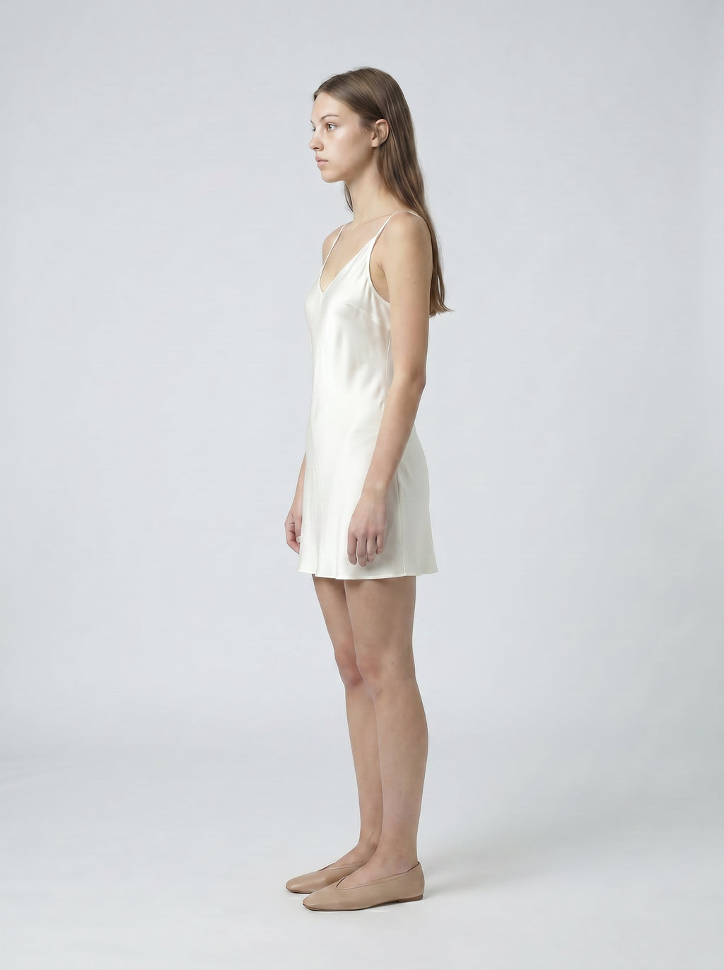 MINI SLIP / ORGANIC SILK CREPE DE CHINE / CREME