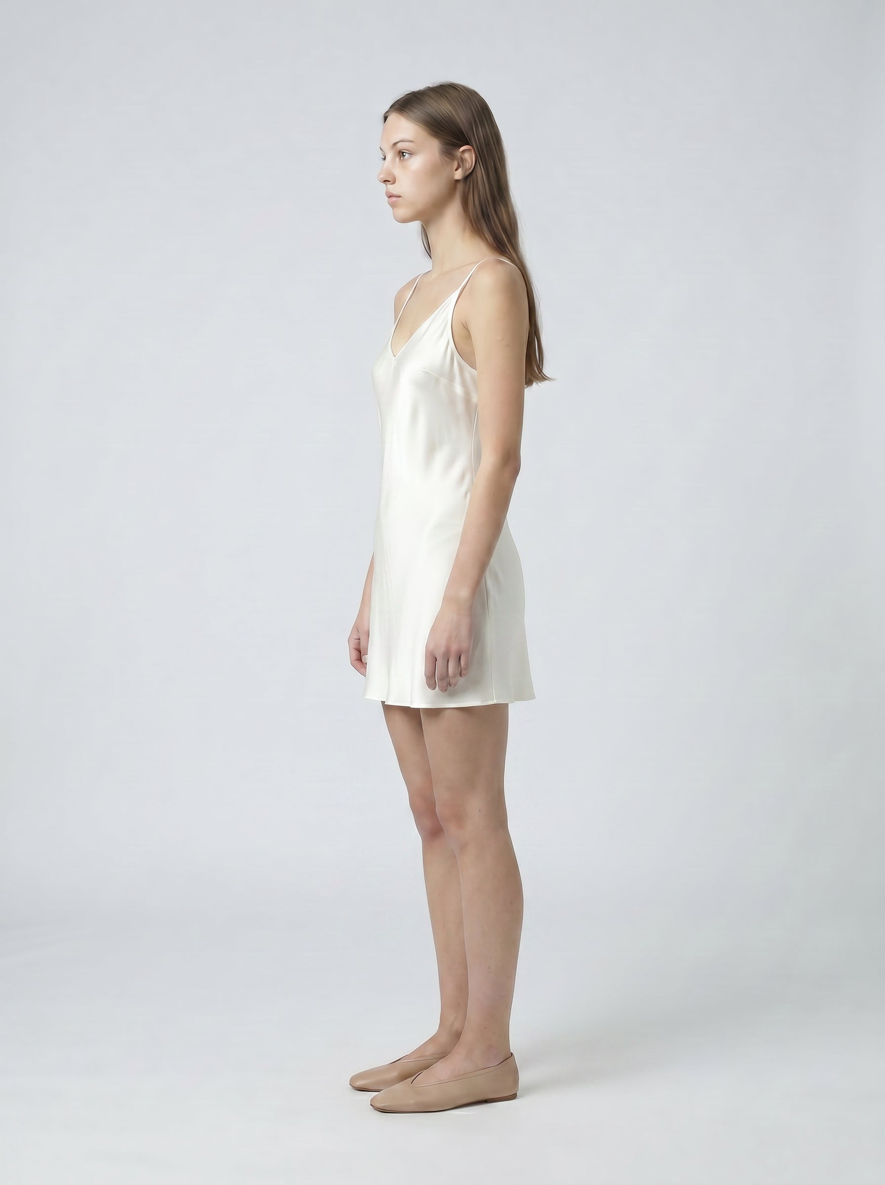 MINI SLIP / ORGANIC SILK CREPE DE CHINE / CREME