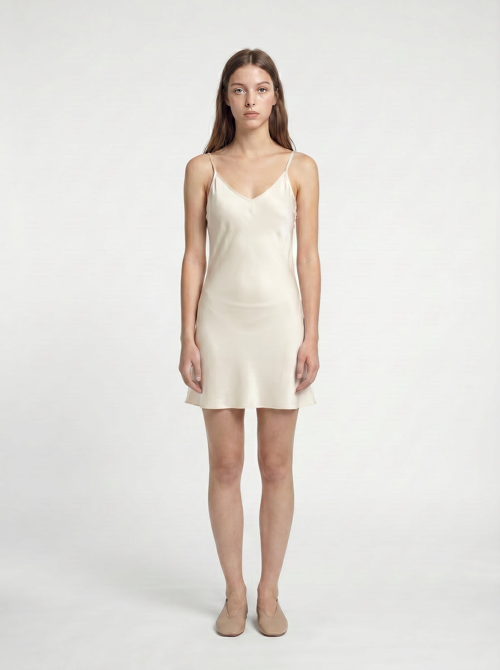 MINI SLIP / ORGANIC SILK CREPE DE CHINE / CREME