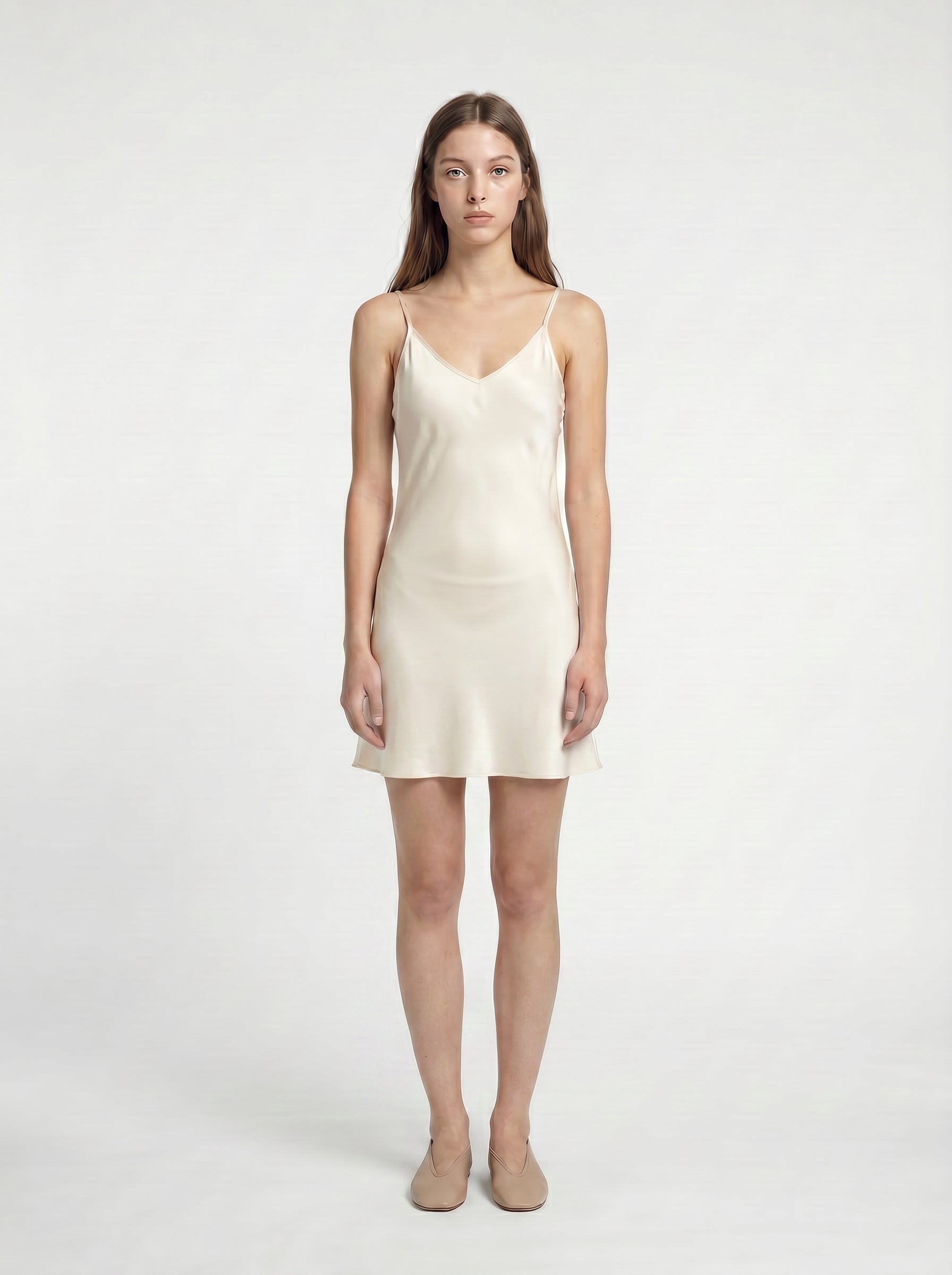 MINI SLIP / ORGANIC SILK CREPE DE CHINE / CREME
