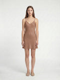 MINI SLIP / ORGANIC SILK CREPE DE CHINE/ MOCHA