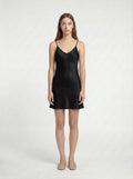 MINI SLIP / ORGANIC SILK CREPE DE CHINE/ BLACK