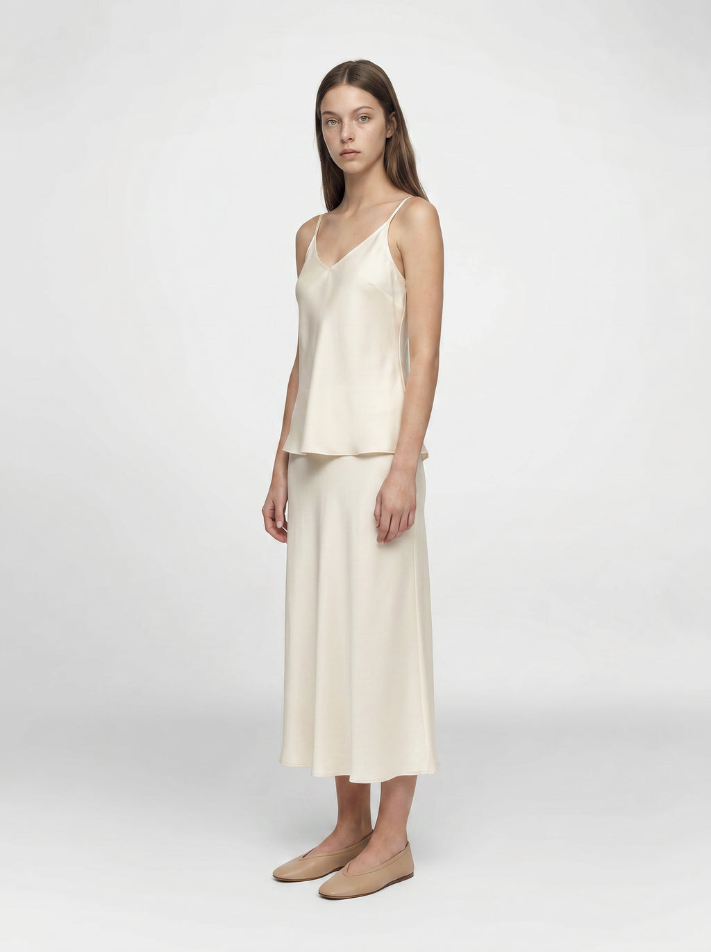 CAMISOLE / ORGANIC SILK CREPE DE CHINE / CREME