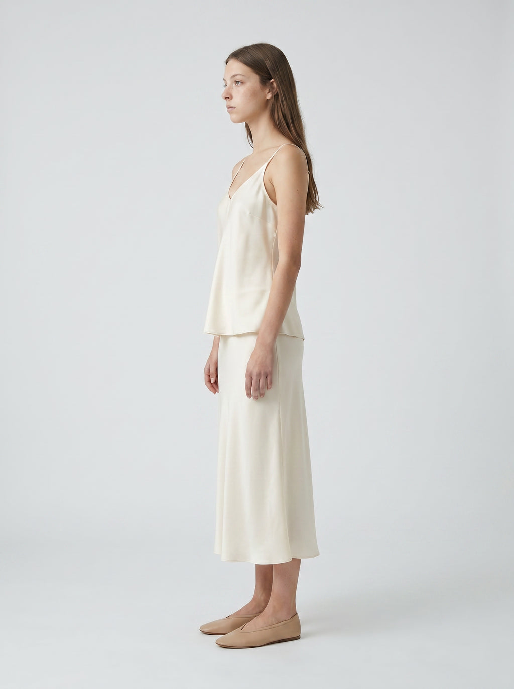 CAMISOLE / ORGANIC SILK CREPE DE CHINE / CREME
