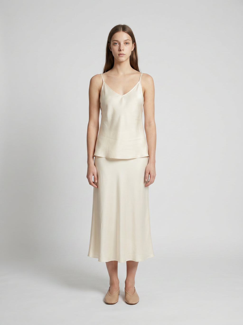 CAMISOLE / ORGANIC SILK CREPE DE CHINE / CREME