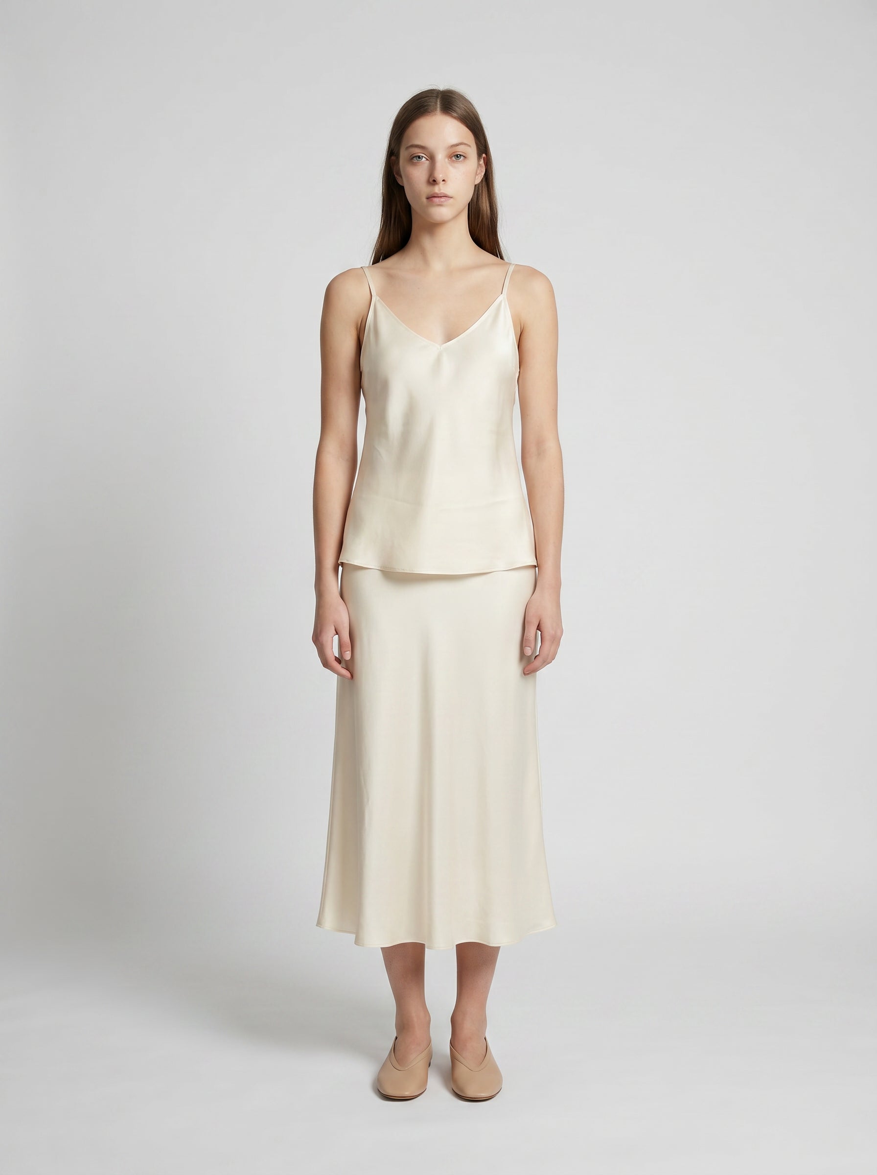 CAMISOLE / ORGANIC SILK CREPE DE CHINE / CREME
