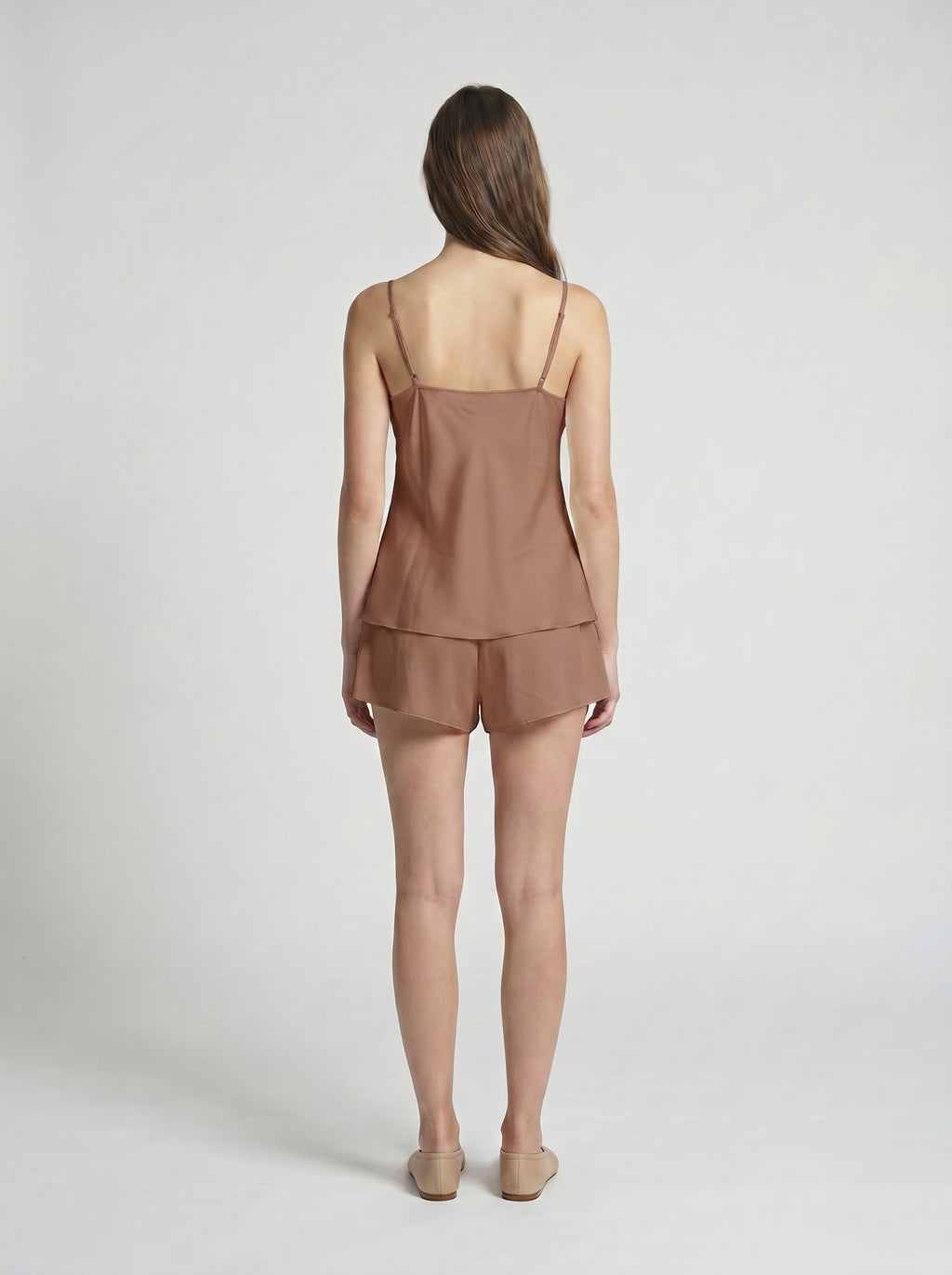 SHORTS / ORGANIC SILK CREPE DE CHINE / MOCHA