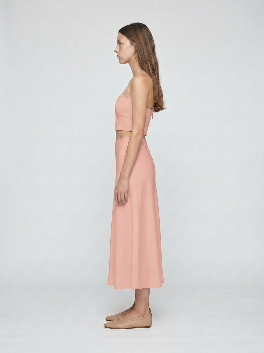 HALF SLIP SKIRT / ORGANIC SILK CREPE DE CHINE / BLUSH