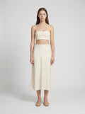 HALF SLIP SKIRT / ORGANIC SILK CREPE DE CHINE / CREME
