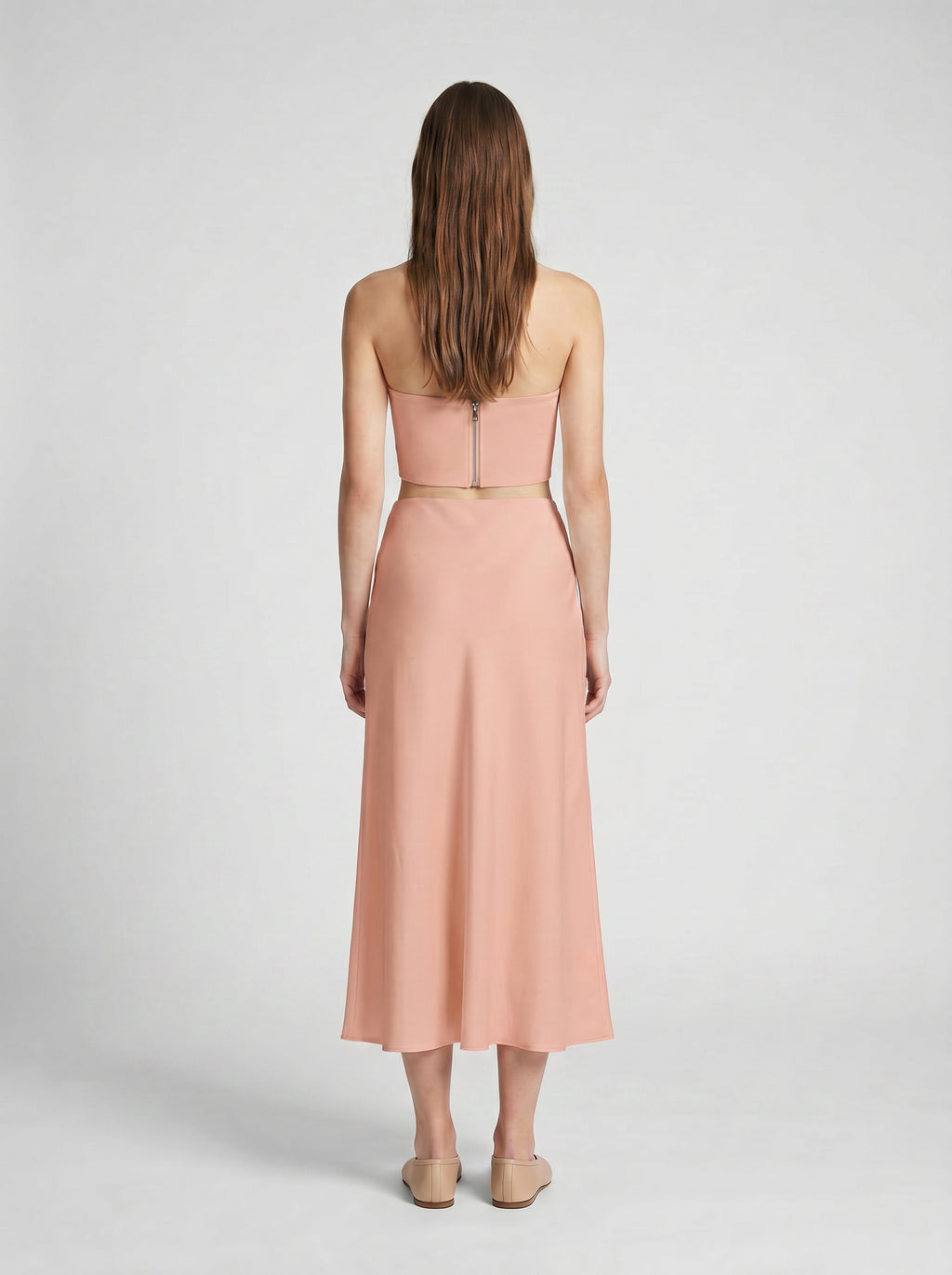 HALF SLIP SKIRT / ORGANIC SILK CREPE DE CHINE / BLUSH