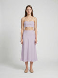 HALF SLIP SKIRT / ORGANIC SILK CREPE DE CHINE  / LILAC
