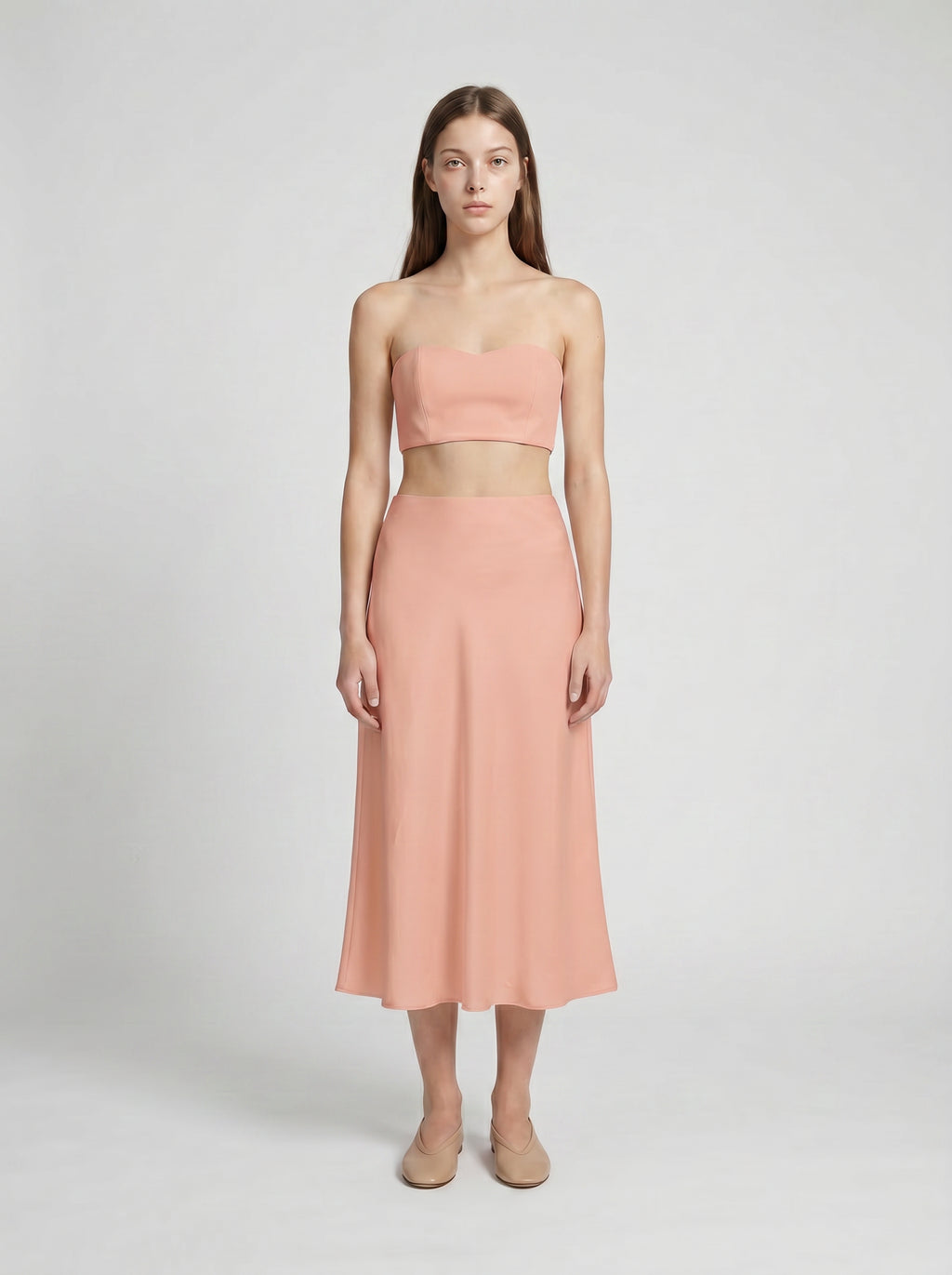 HALF SLIP SKIRT / ORGANIC SILK CREPE DE CHINE / BLUSH