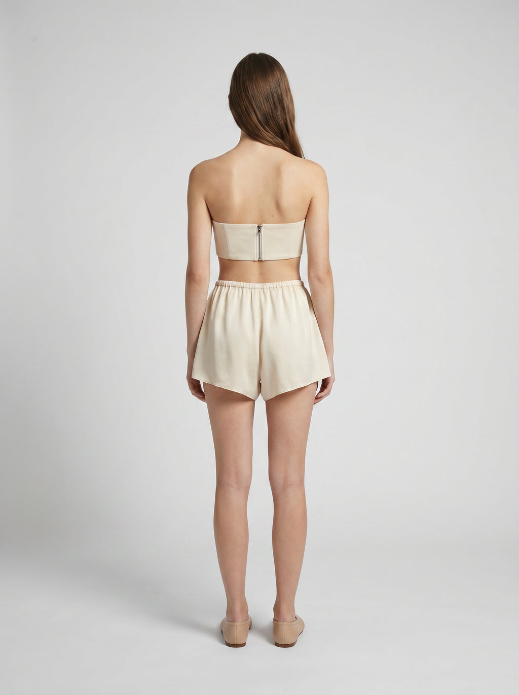 SHORTS / ORGANIC SILK CREPE DE CHINE / CREME