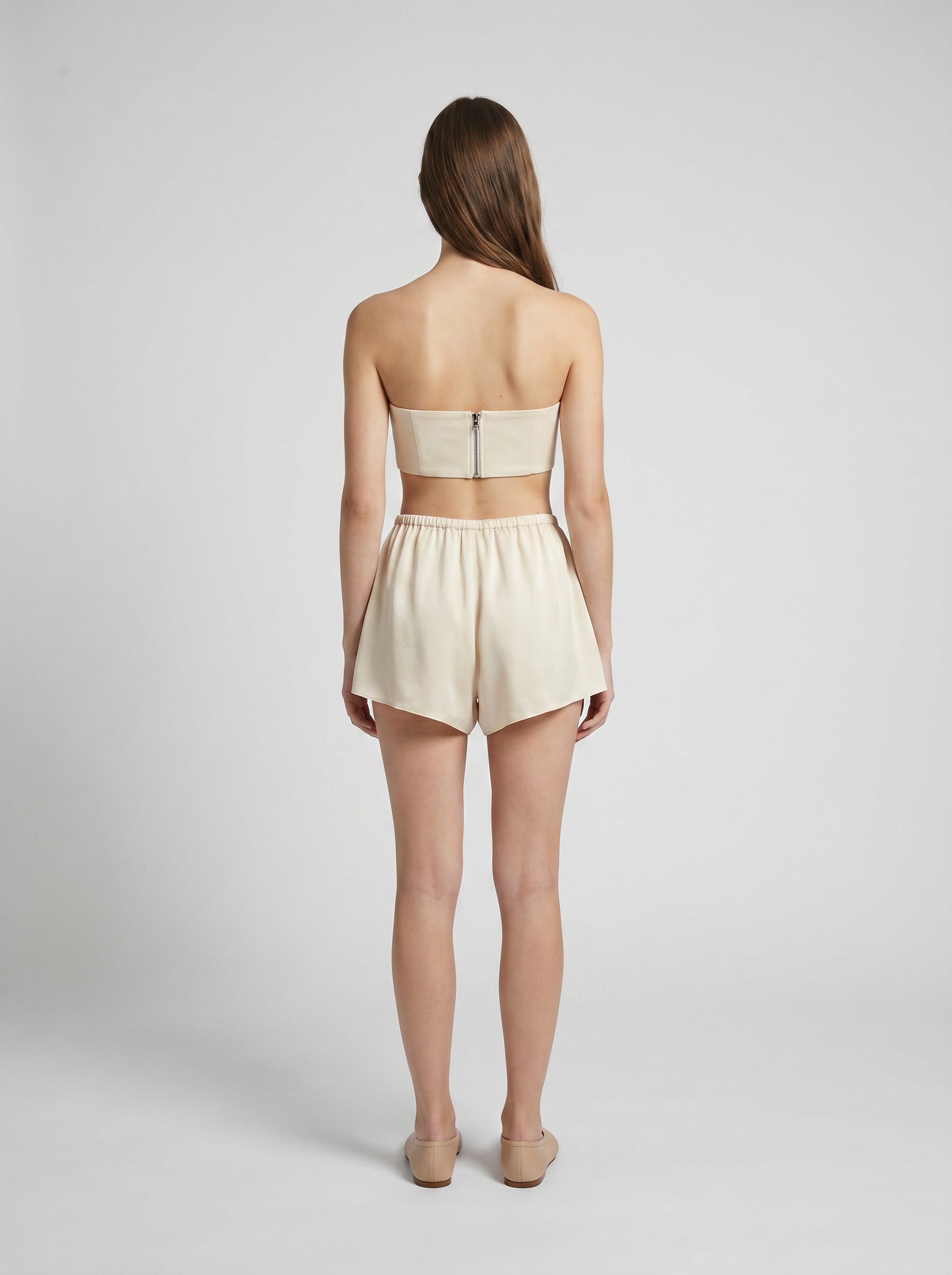 SHORTS / ORGANIC SILK CREPE DE CHINE / CREME