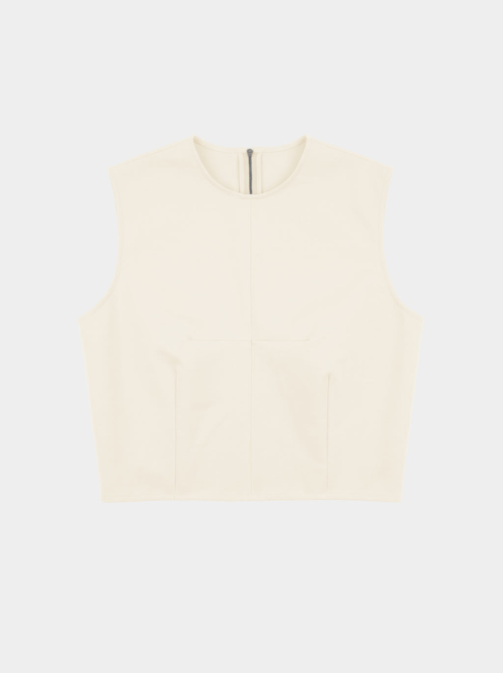 creme color Wool bodice top front view