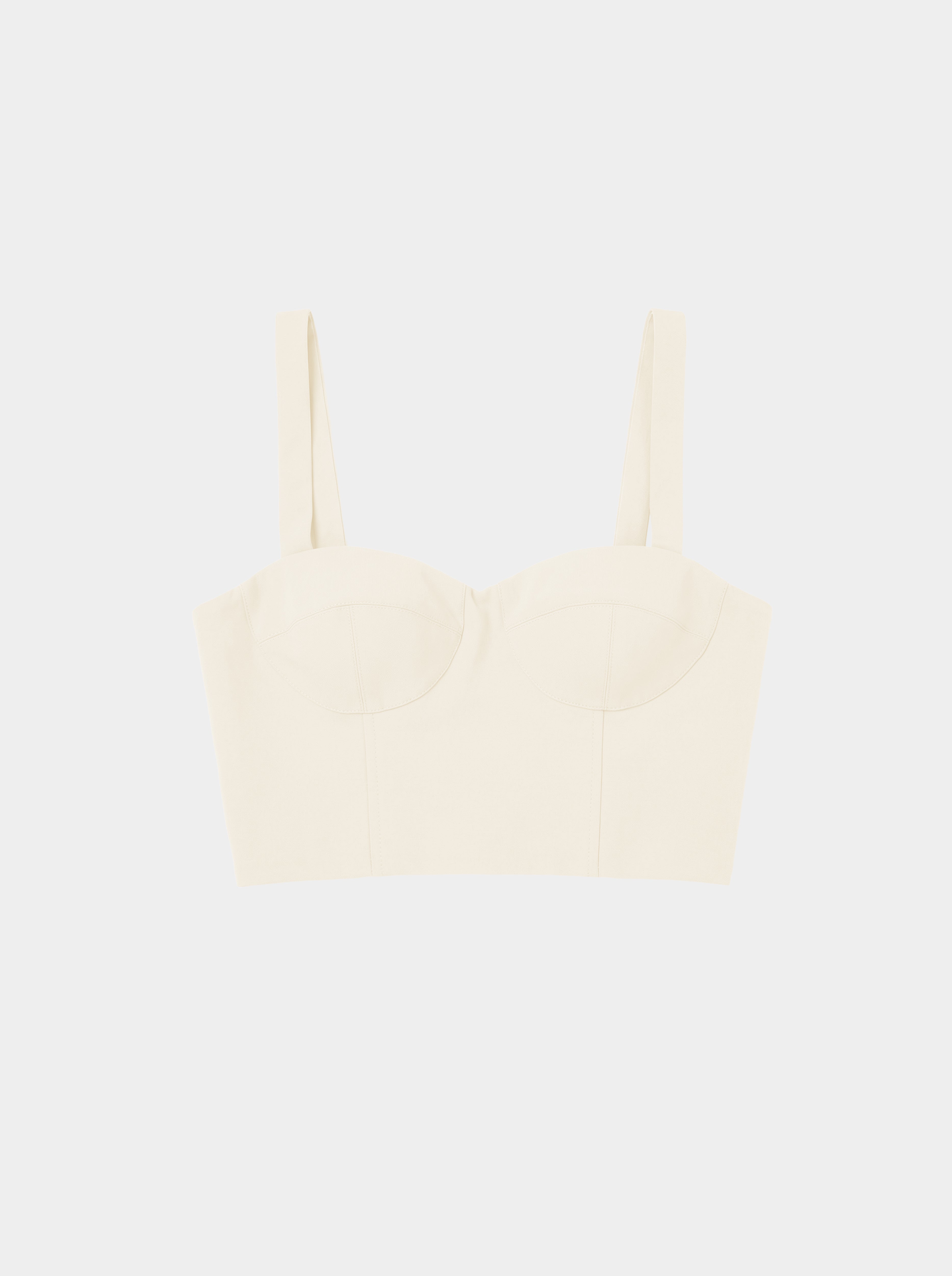Wool corset top front view